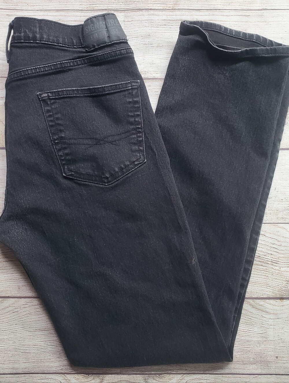 Levi's Signature by Levi Strauss Straight Fit Black Jeans 32×34